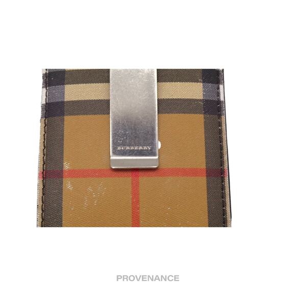 🔴 Burberry Money Clip Card Wallet - Nova Check Black - Picture 5 of 8